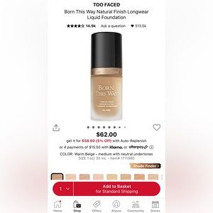 Too faced - born this way foundation